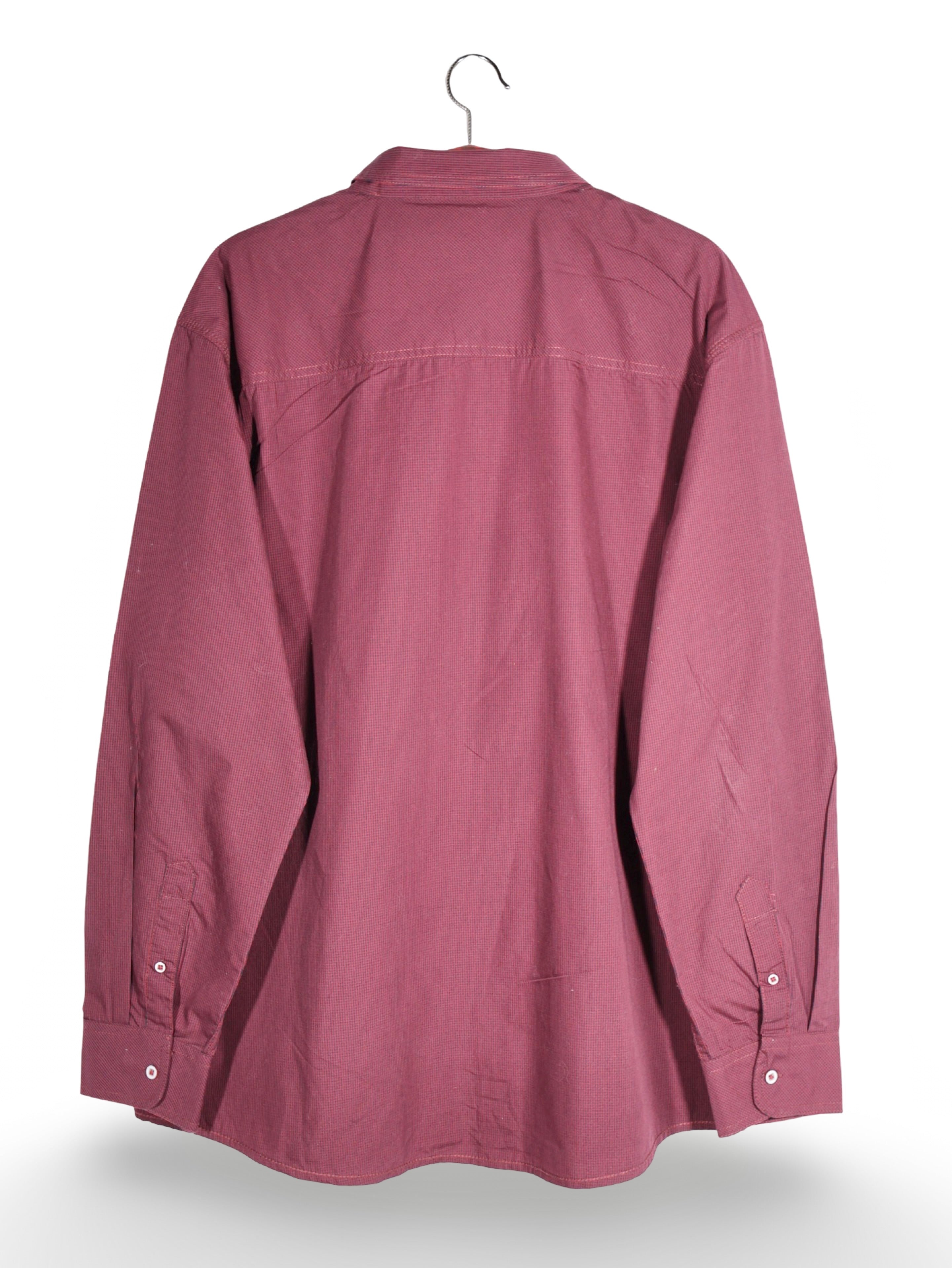 Cămașă Tom Tailor visinie cu micro-model discret – 3XL – Bărbați - imagine 3