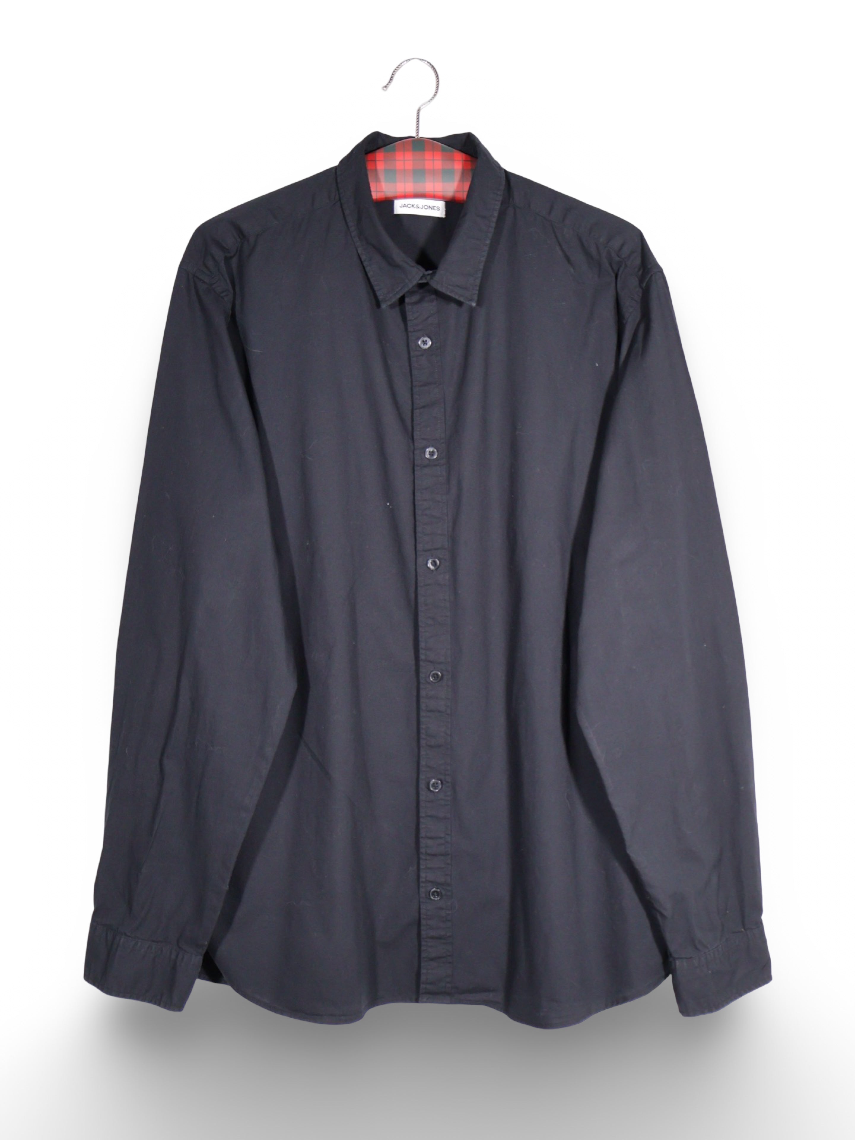 Cămașă JACK&JONES negru cu detalii caroiate – XXL – Bărbați - imagine 1