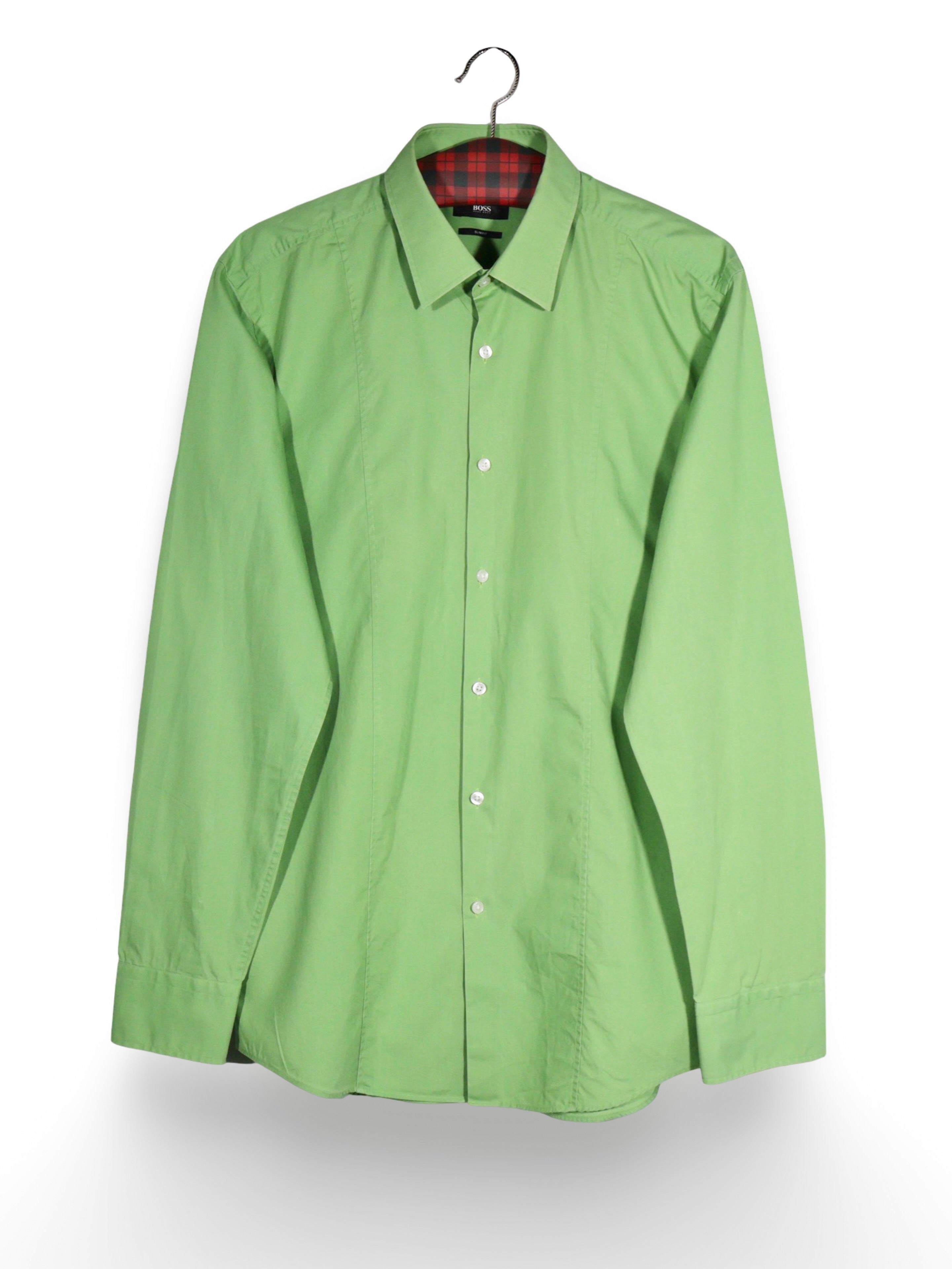 Cămașă Hugo Boss verde deschis slim fit – L – Bărbați - imagine 1