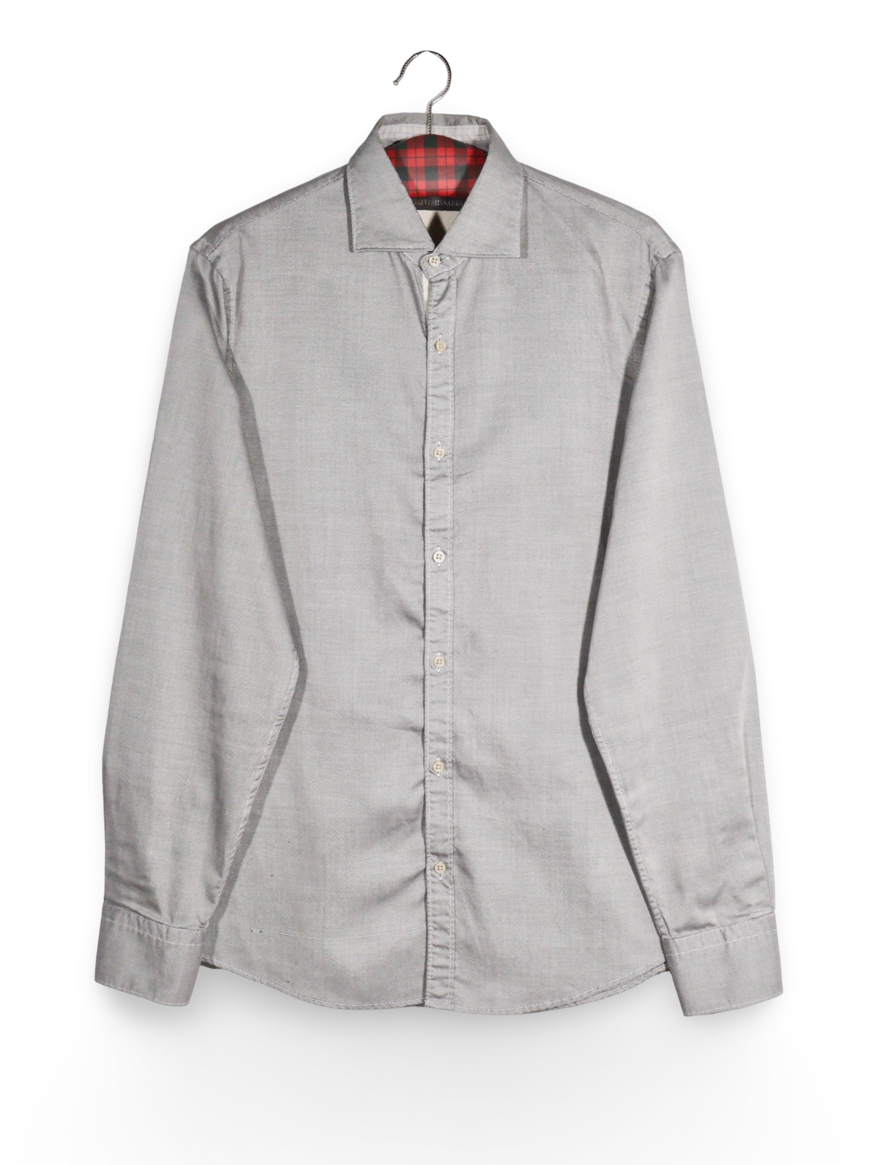 Cămașă Trussardi gri deschis cu guler clasic – M – Bărbați - imagine 1