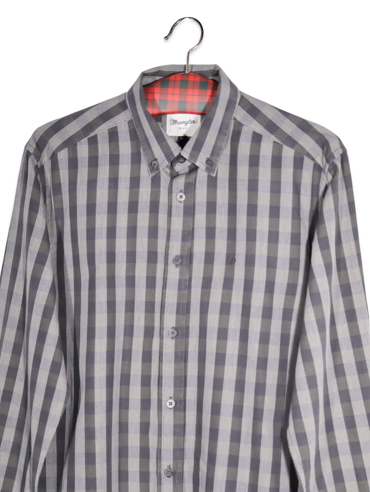 Cămașă Wrangler gri cu carouri – M – Bărbați - imagine 2