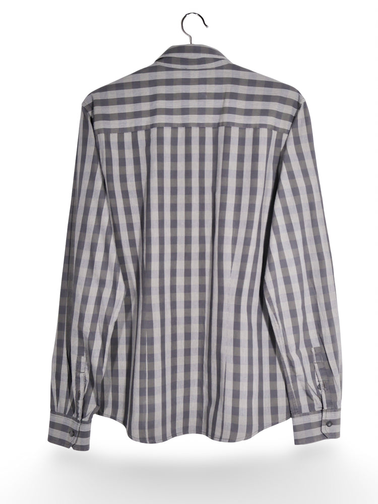 Cămașă Wrangler gri cu carouri – M – Bărbați - imagine 3