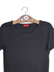 Tricou Hugo Boss negru cu croială simplă – M – Femei - imagine 2
