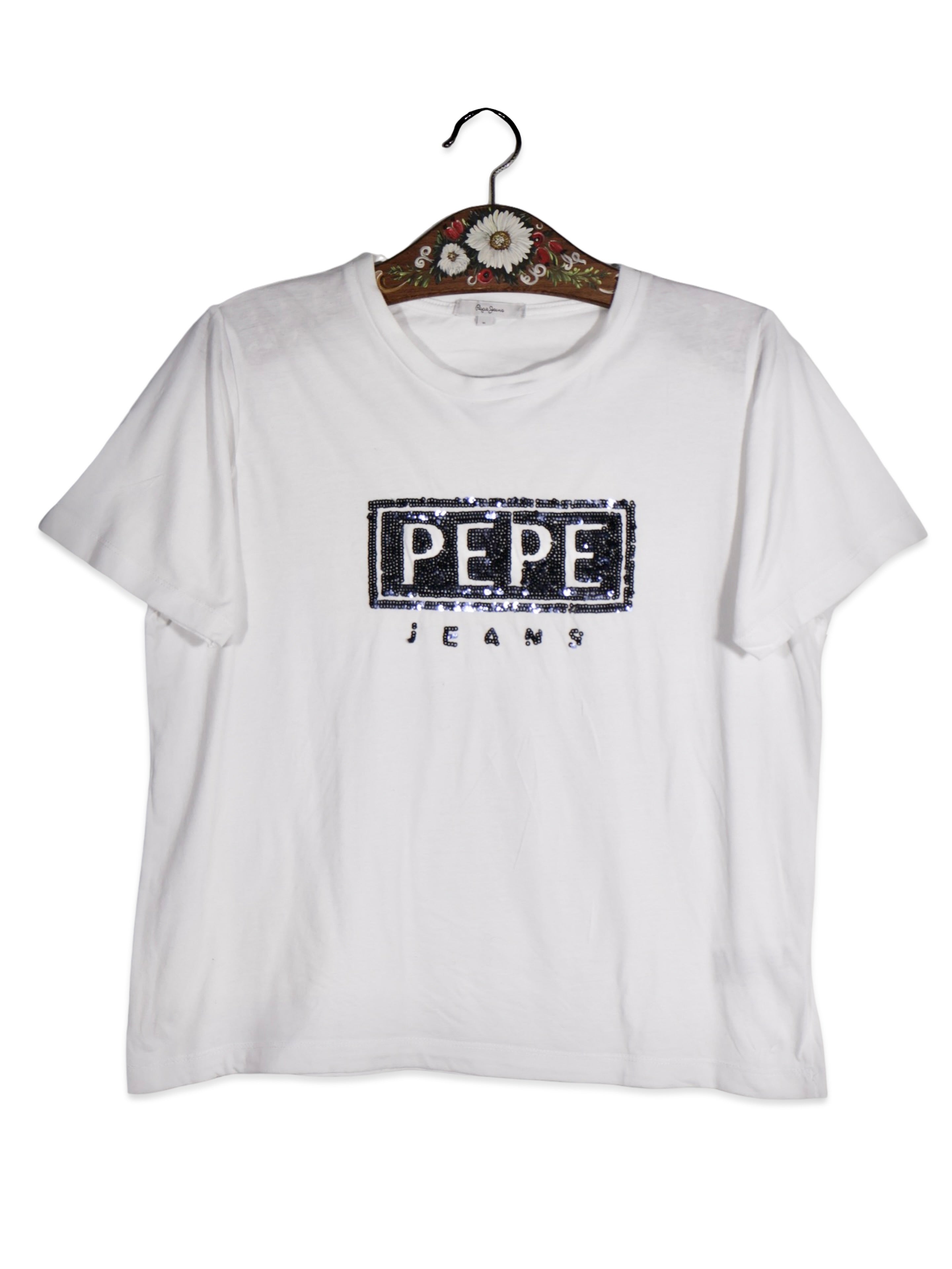 Tricou Pepe Jeans alb din 100%bumbac – XL – Femei - imagine 1