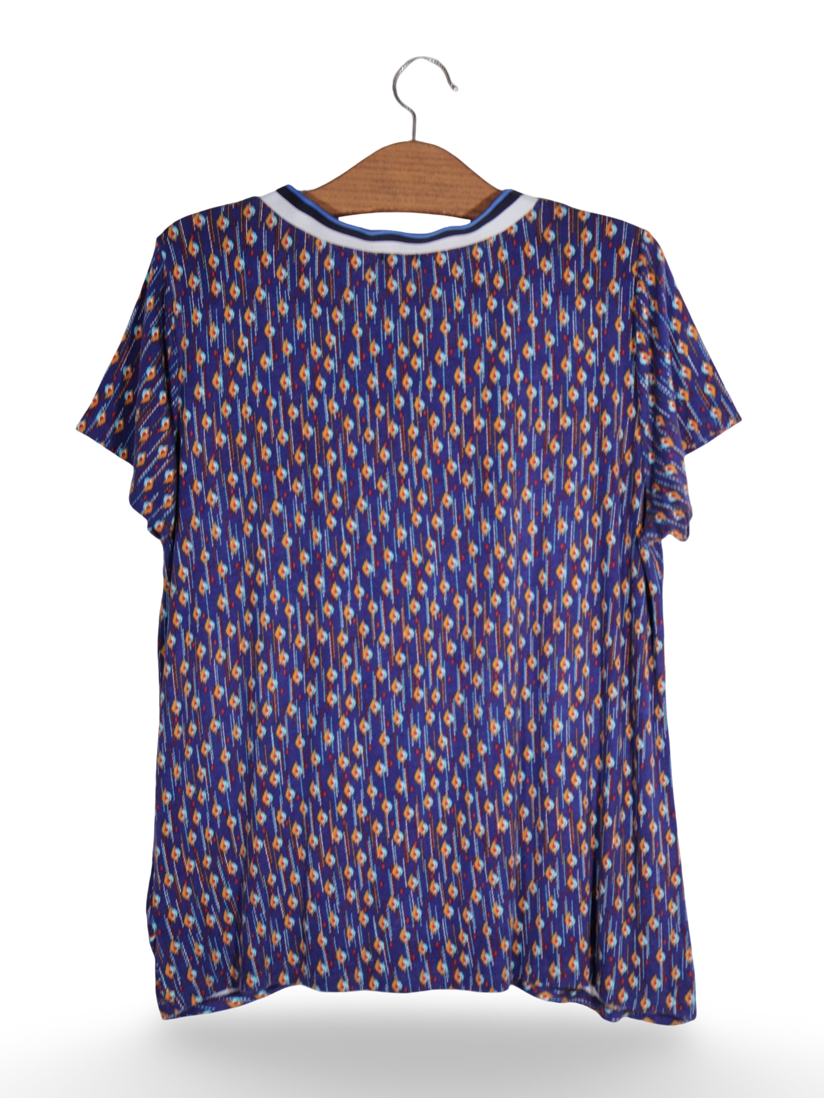 Tricou Lee albastru cu imprimeu geometric – XL – Femei - imagine 3