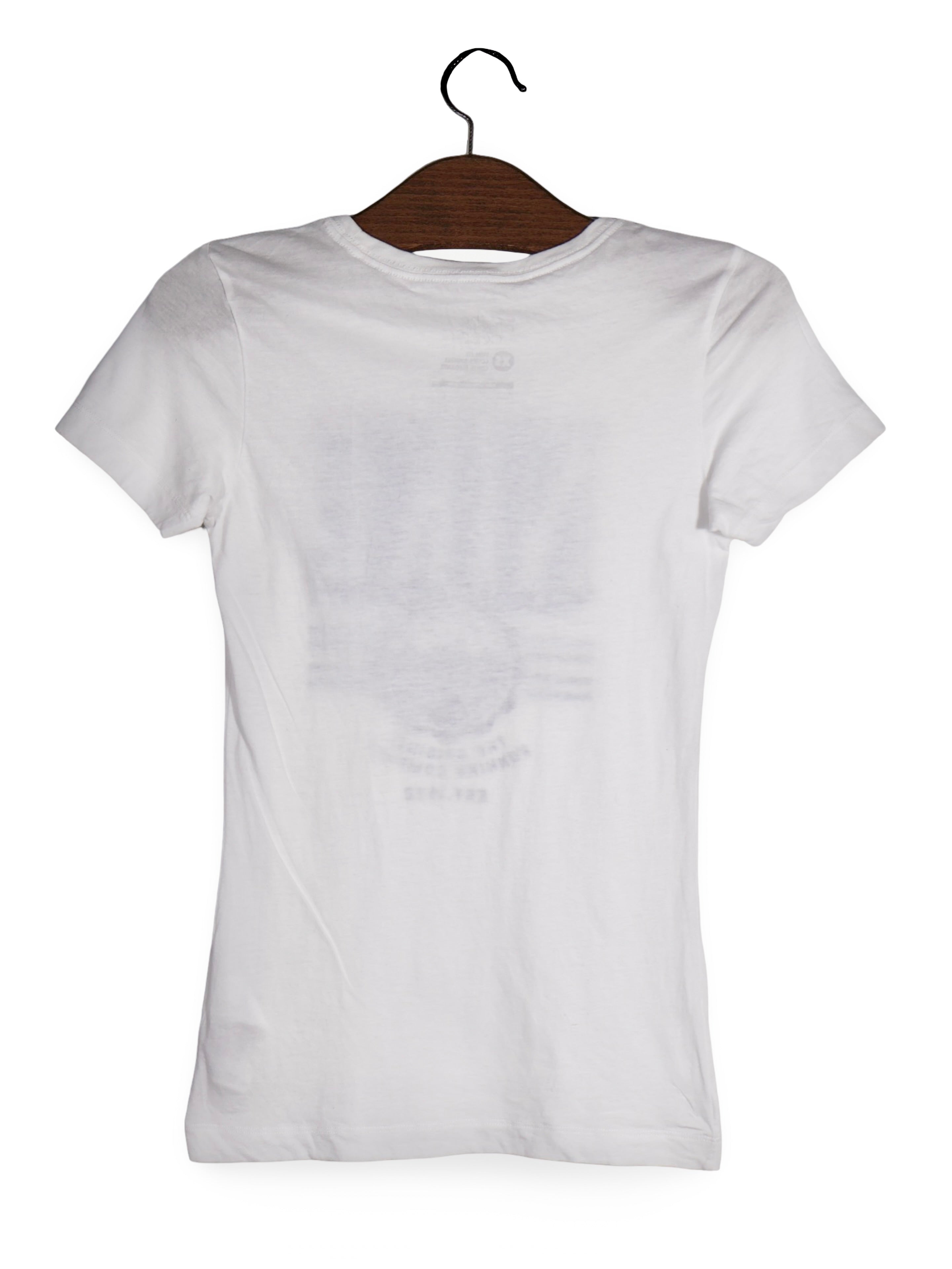 Tricou NIKE alb cu imprimeu retro sport – XS – Femei - imagine 3