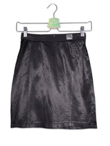 Fustă Versace neagră cu aspect satinat – XS – Femei - imagine 1