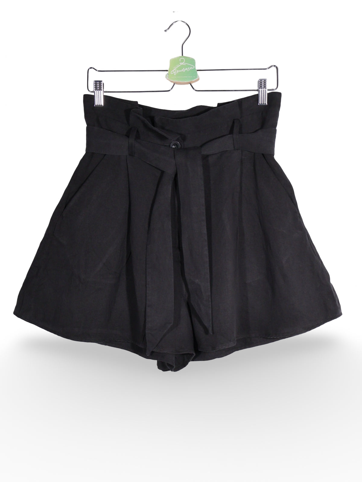 Pantaloni scurți Premium cu talie inalta si pliuri – M – Femei - imagine 1