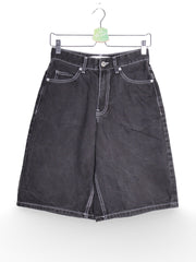 Pantaloni BERSHKA negru cu cusaturi contrastante – XS – Femei - imagine 1