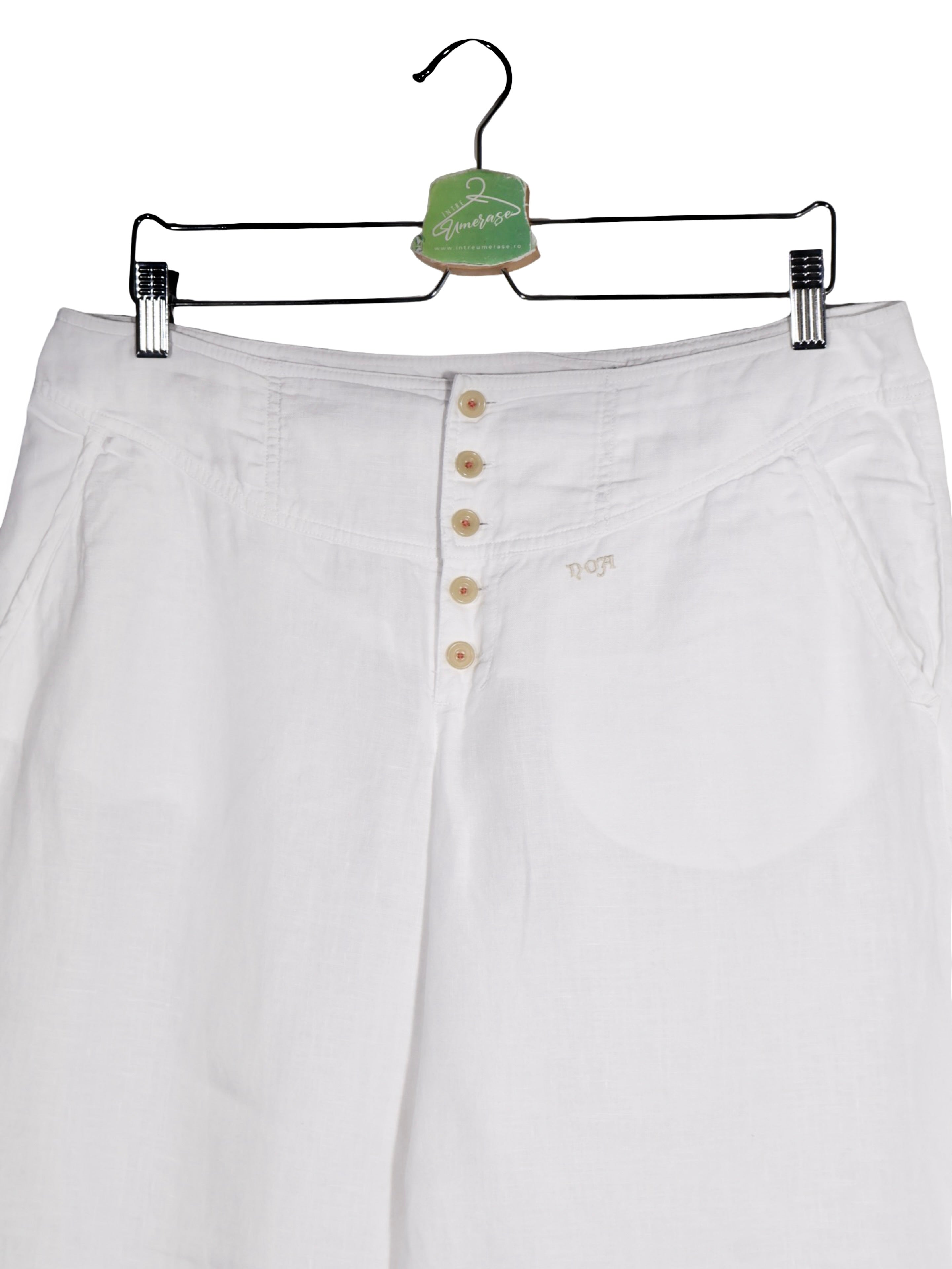 Pantaloni Noa Noa alb cu croială amplă – L – Femei - imagine 1