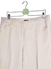 Pantaloni Alte branduri bej deschis cu croială dreaptă – L – Femei - imagine 2
