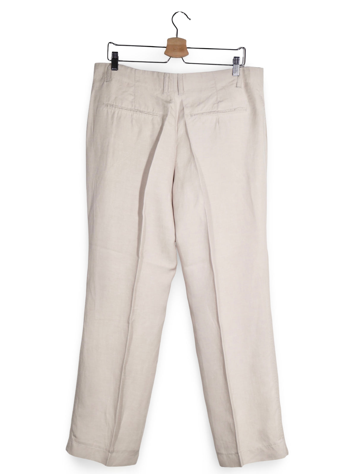 Pantaloni Alte branduri bej deschis cu croială dreaptă – L – Femei - imagine 3