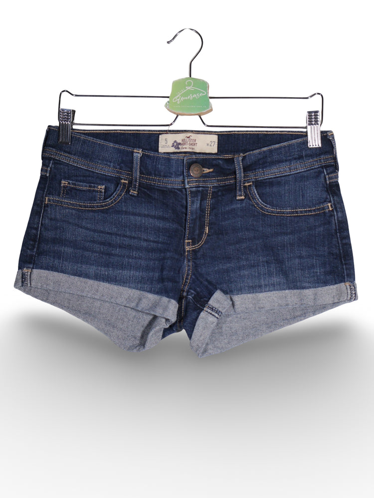 Blugi Hollister din denim cu mansete intoarse – S – Femei - imagine 1