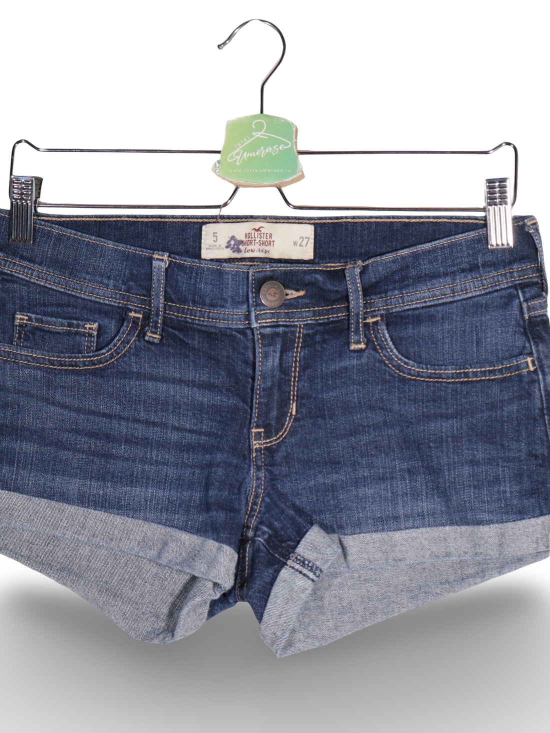 Blugi Hollister din denim cu mansete intoarse – S – Femei - imagine 2