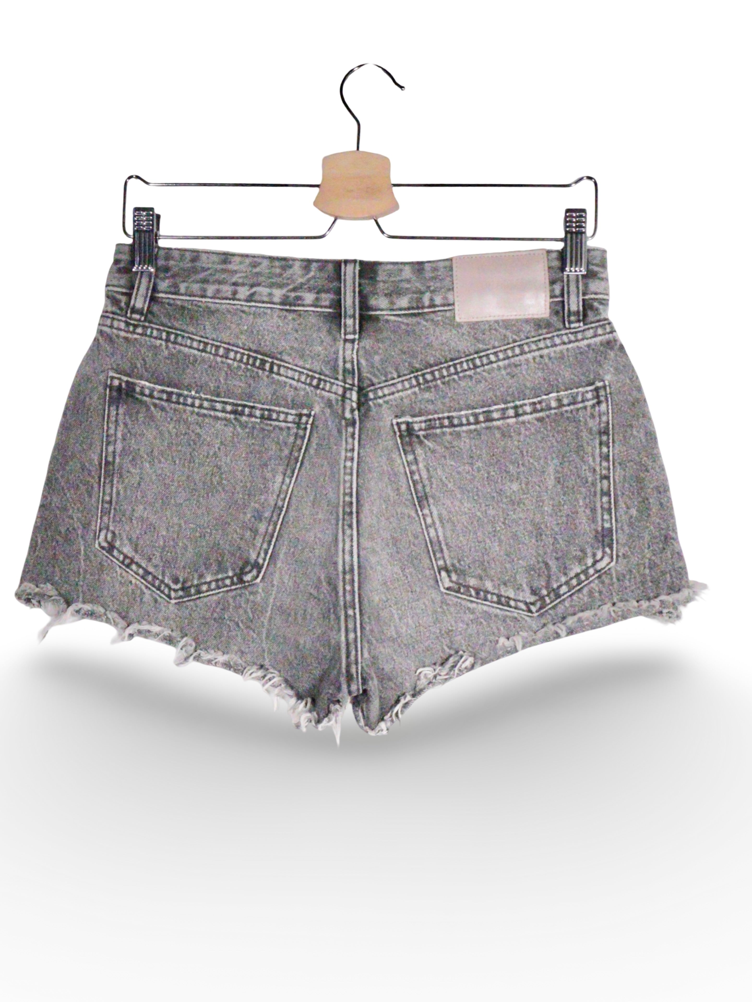 Blugi PULL&BEAR gri spalat cu rupturi – S – Femei - imagine 3