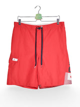 Pantaloni scurți - Premium rosii sport din poliester – M – Bărbați - fata
