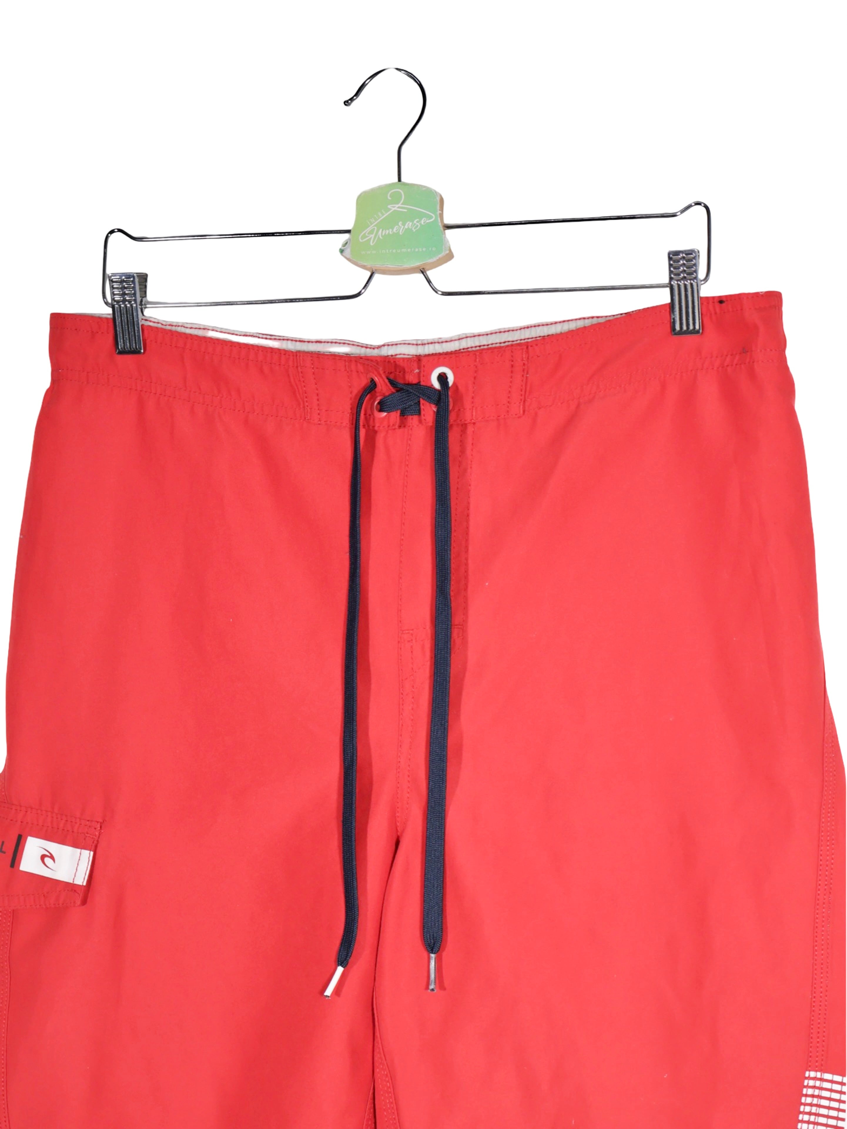 Pantaloni scurți - Premium rosii sport din poliester – M – Bărbați - detaliu