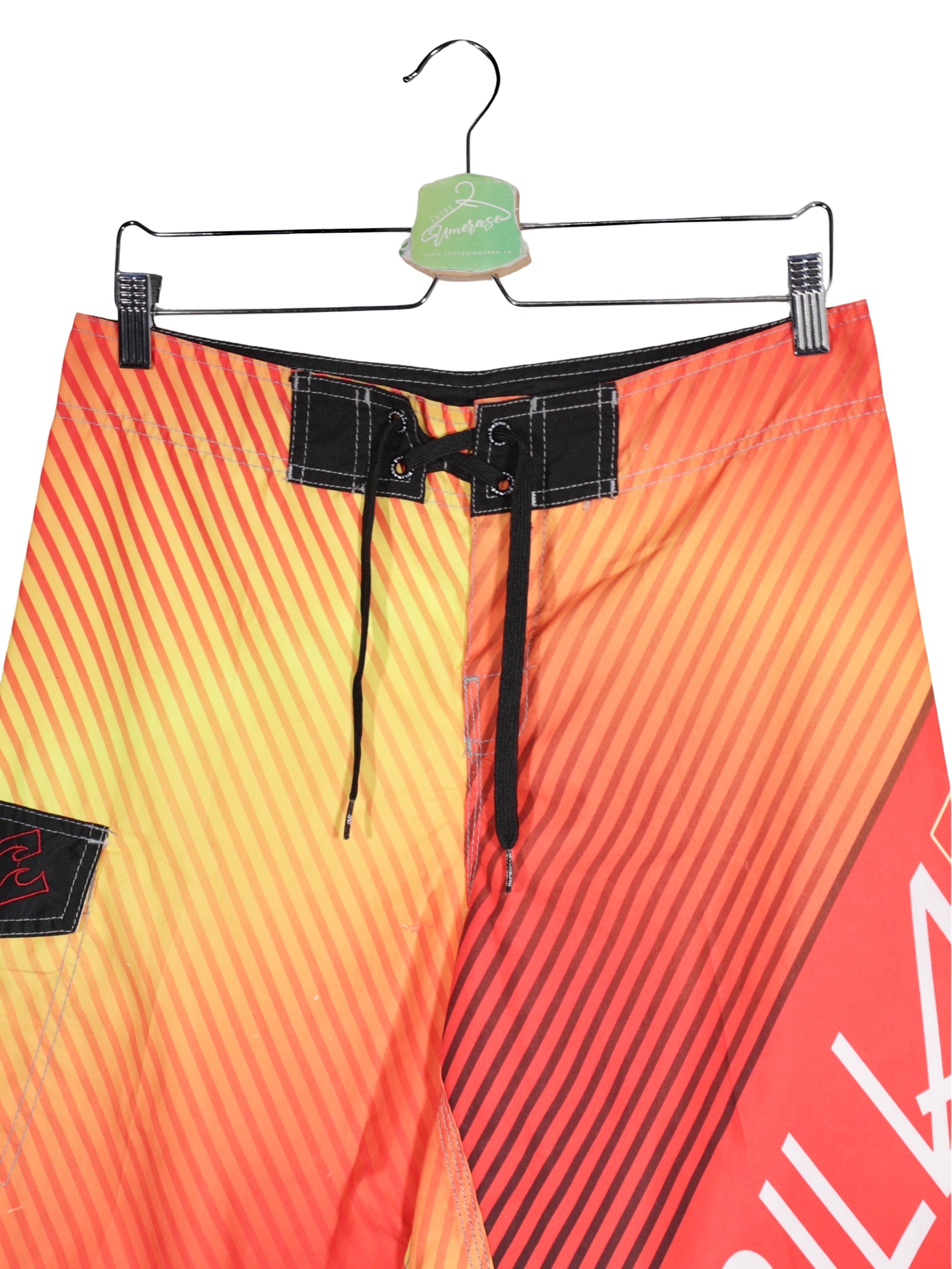 Pantaloni scurți - Billabong boardshorts portocalii cu dungi grafice – M – Bărbați - detaliu