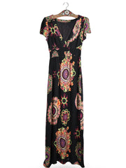 Rochie - Desigual neagră multicoloră cu imprimeu ornamental – XXL – Femei - fata
