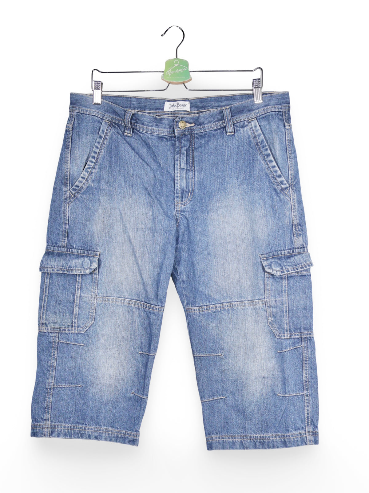 Pantaloni 2/3 John Baner albastru denim spalacit – L – Bărbați - imagine 1