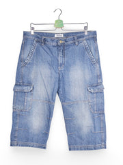 Pantaloni 2/3 John Baner albastru denim spalacit – L – Bărbați - imagine 1