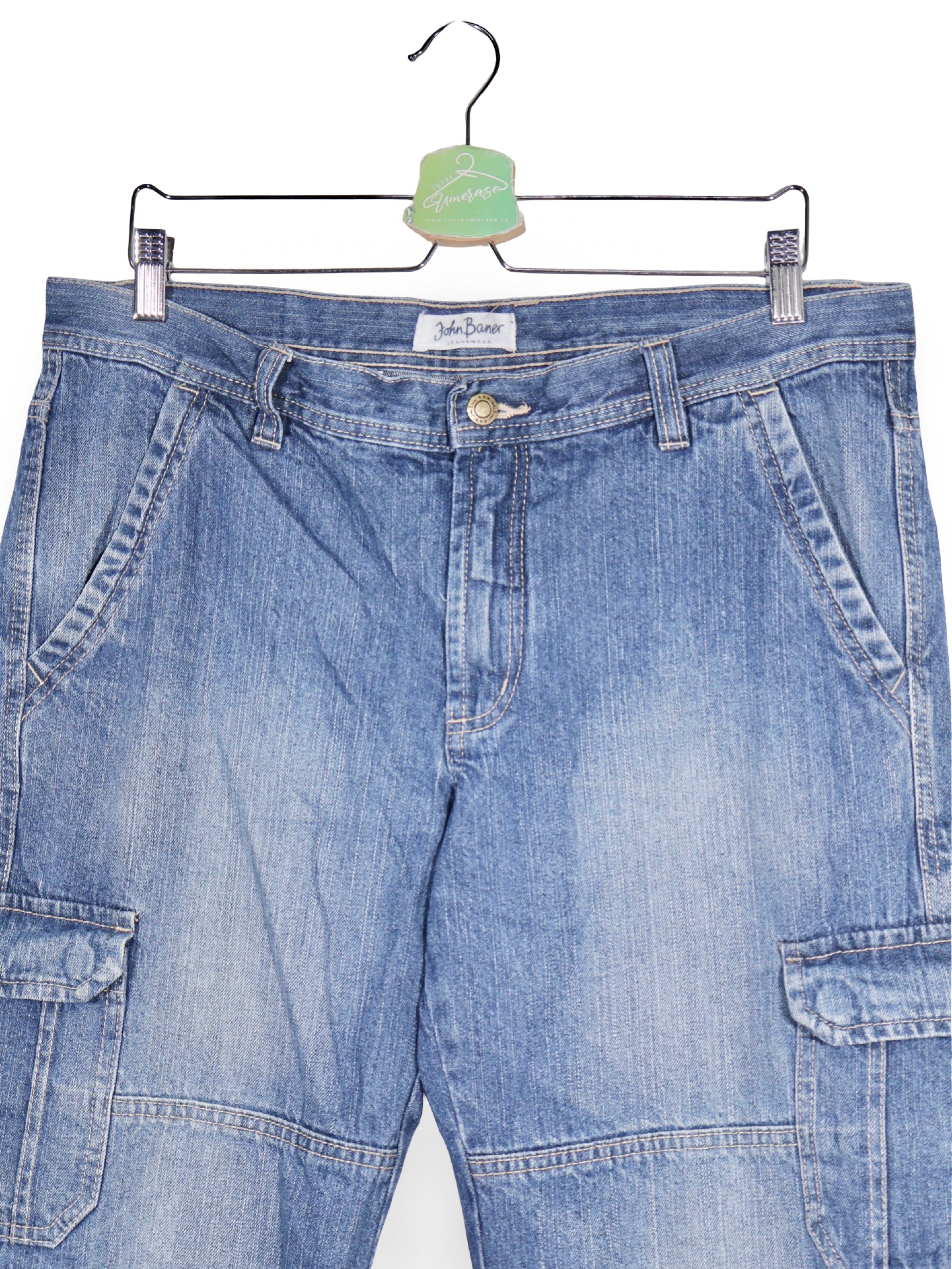 Pantaloni 2/3 John Baner albastru denim spalacit – L – Bărbați - imagine 2