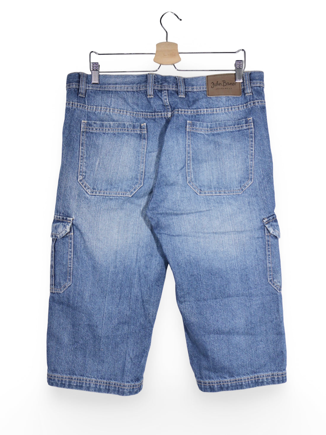 Pantaloni 2/3 John Baner albastru denim spalacit – L – Bărbați - imagine 3