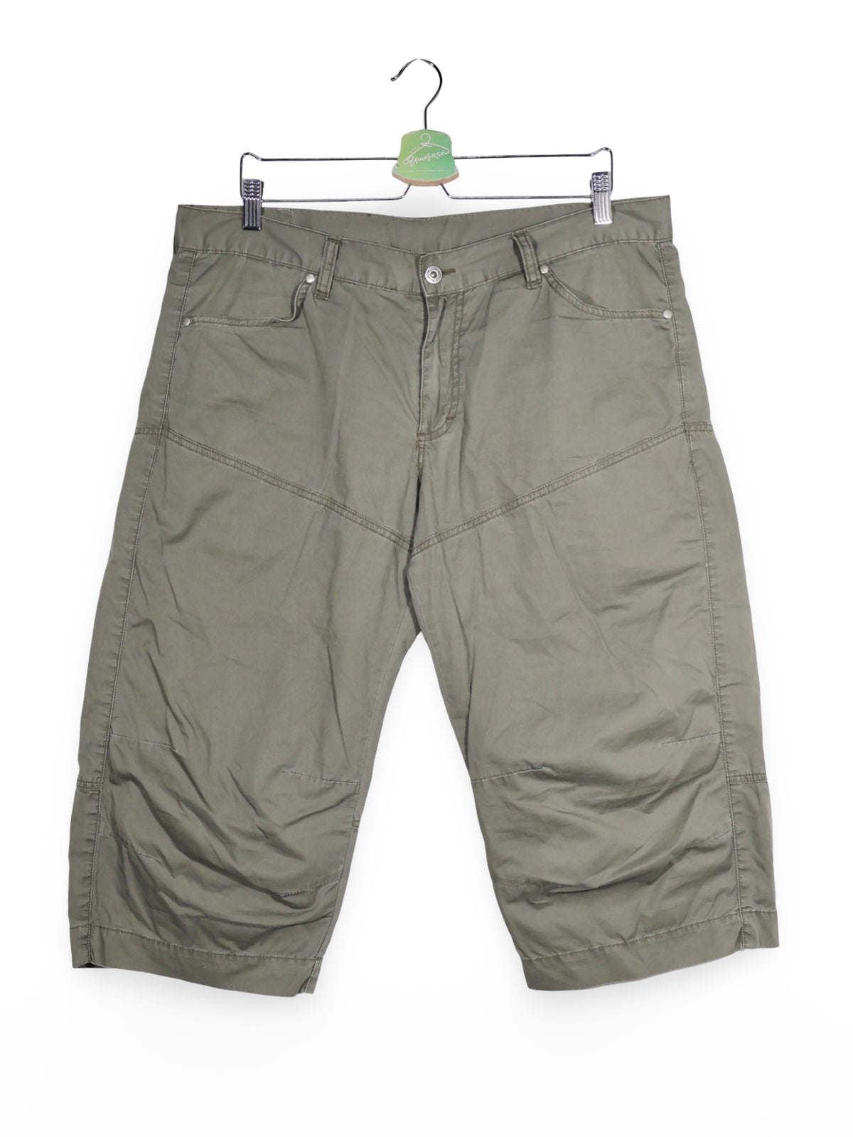 Pantaloni 2/3 Mustang verde kaki cu croiala cargo – XL – Bărbați - imagine 1