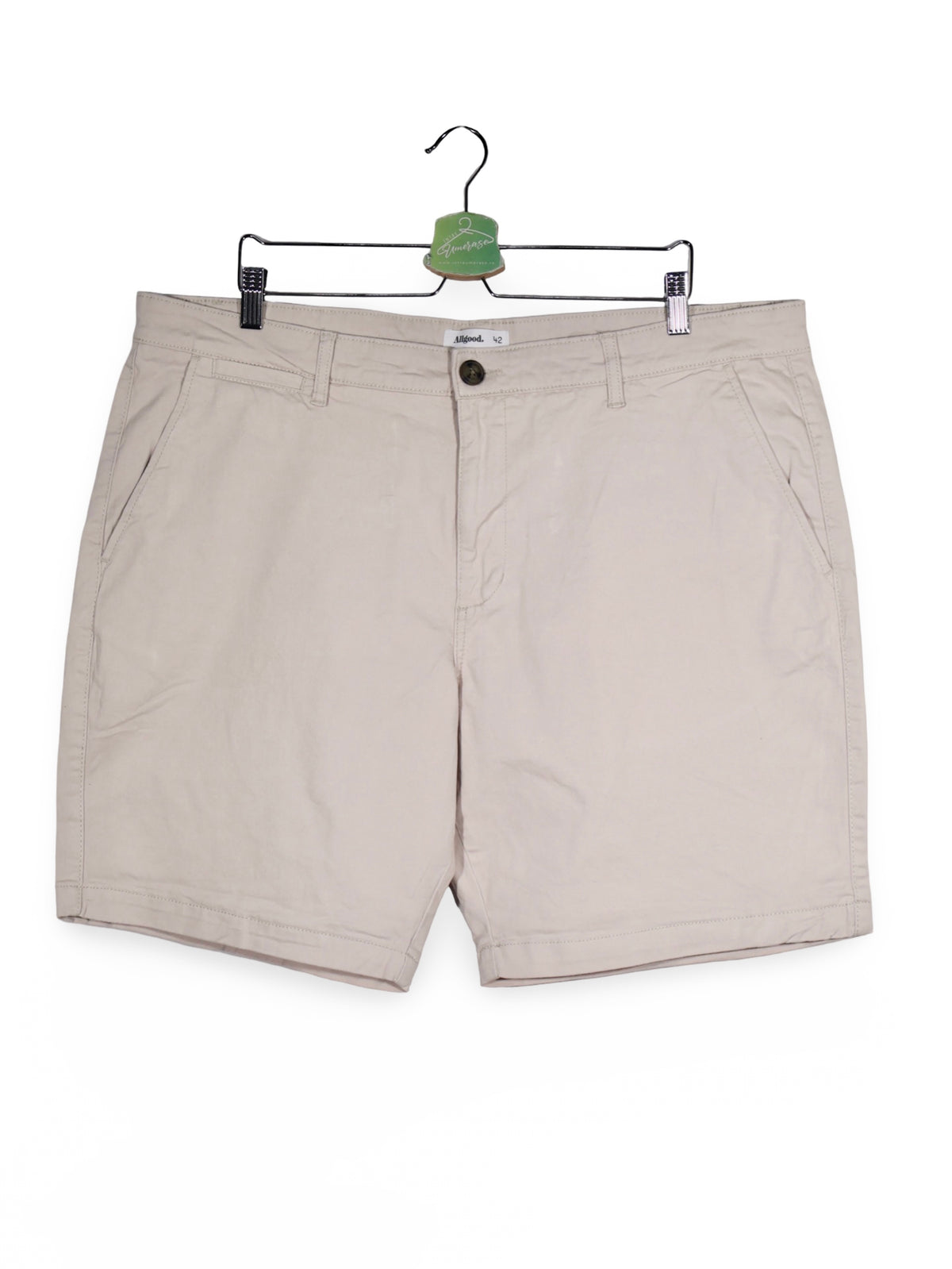 Pantaloni scurți chino bej din bumbac elastic – Alte Branduri – 3XL – Bărbați - fata