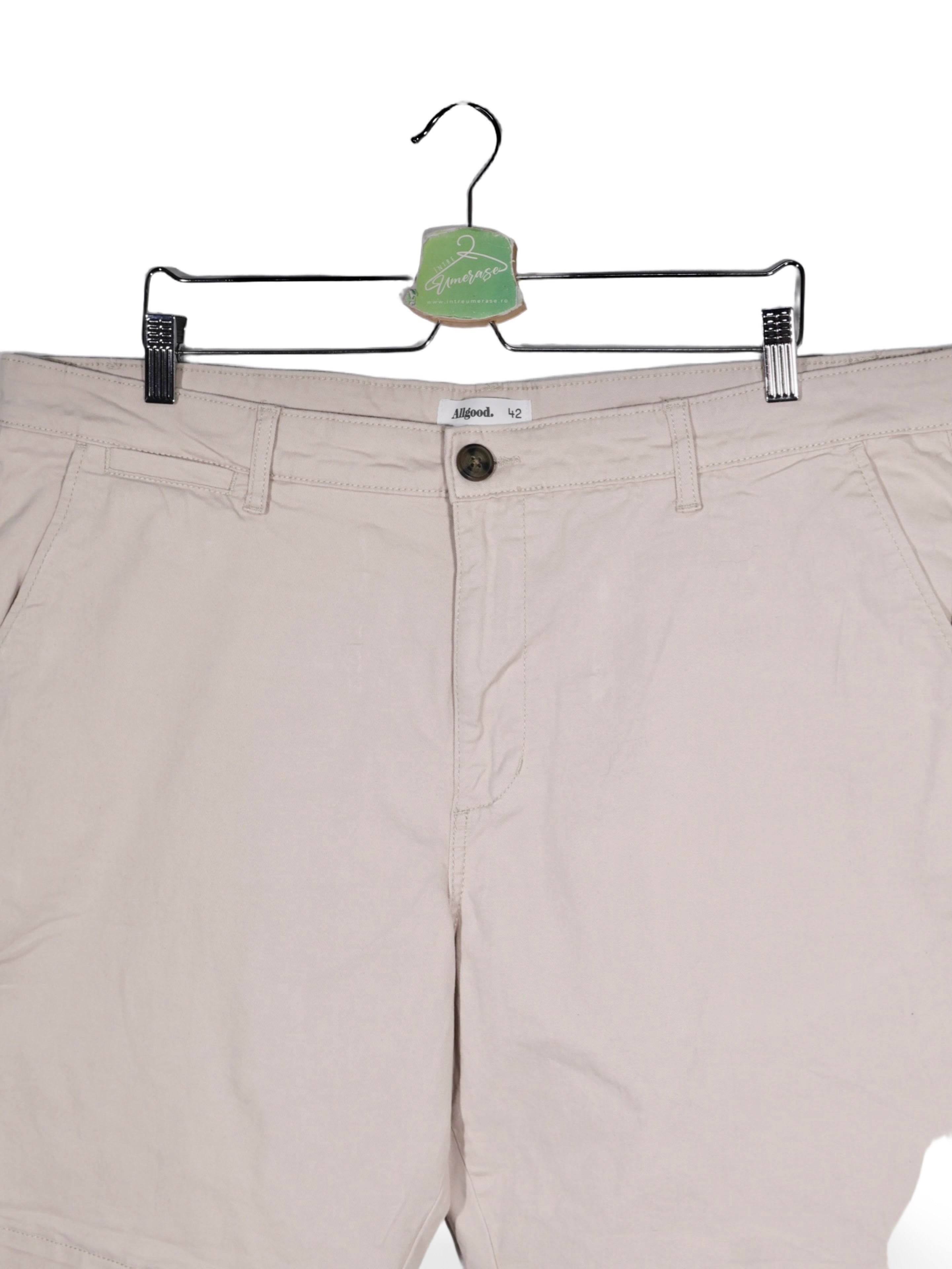 Pantaloni scurți chino bej din bumbac elastic – Alte Branduri – 3XL – Bărbați - spate