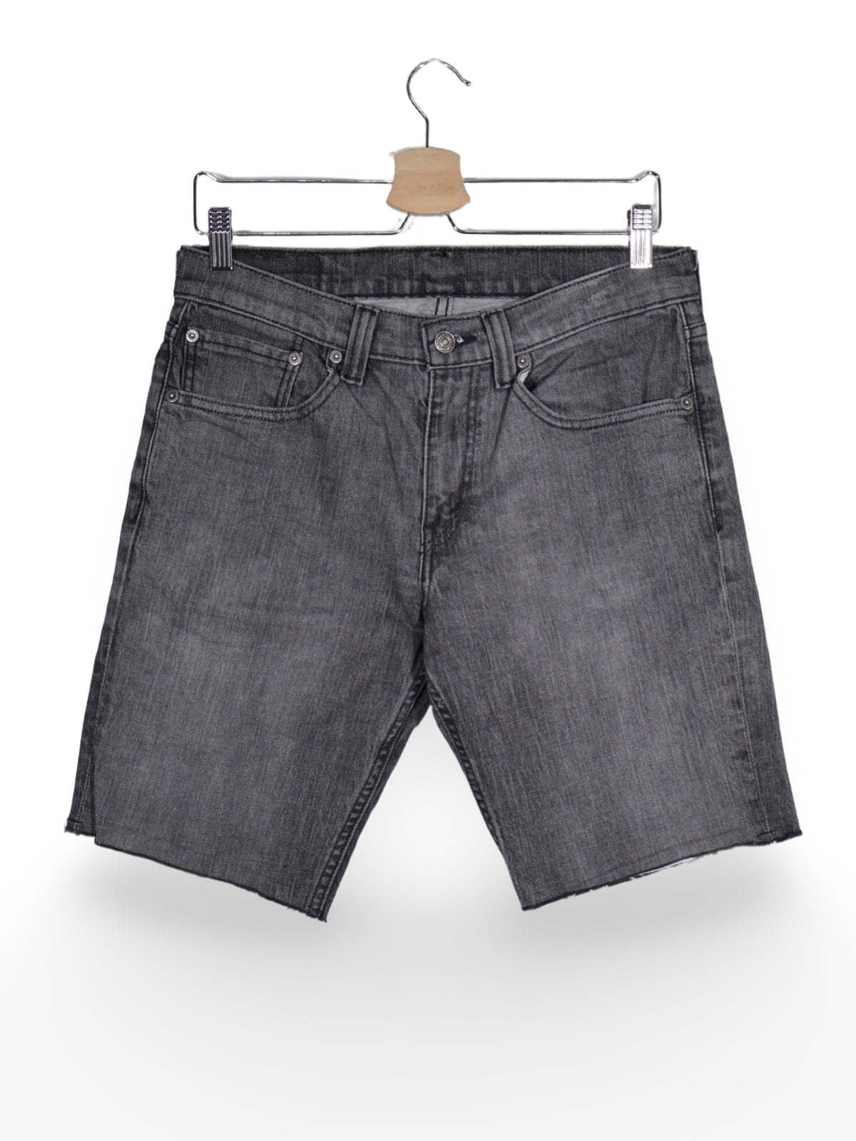 Blugi scurți denim gri inchis cu croiala dreapta – Levi's – S – Bărbați - fata