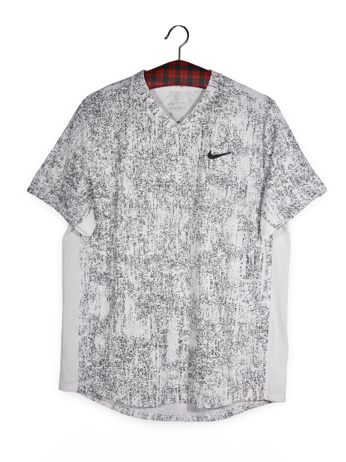 Tricou NIKE alb cu print efect marmorat – L – Bărbați - imagine 1