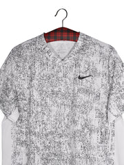 Tricou NIKE alb cu print efect marmorat – L – Bărbați - imagine 2