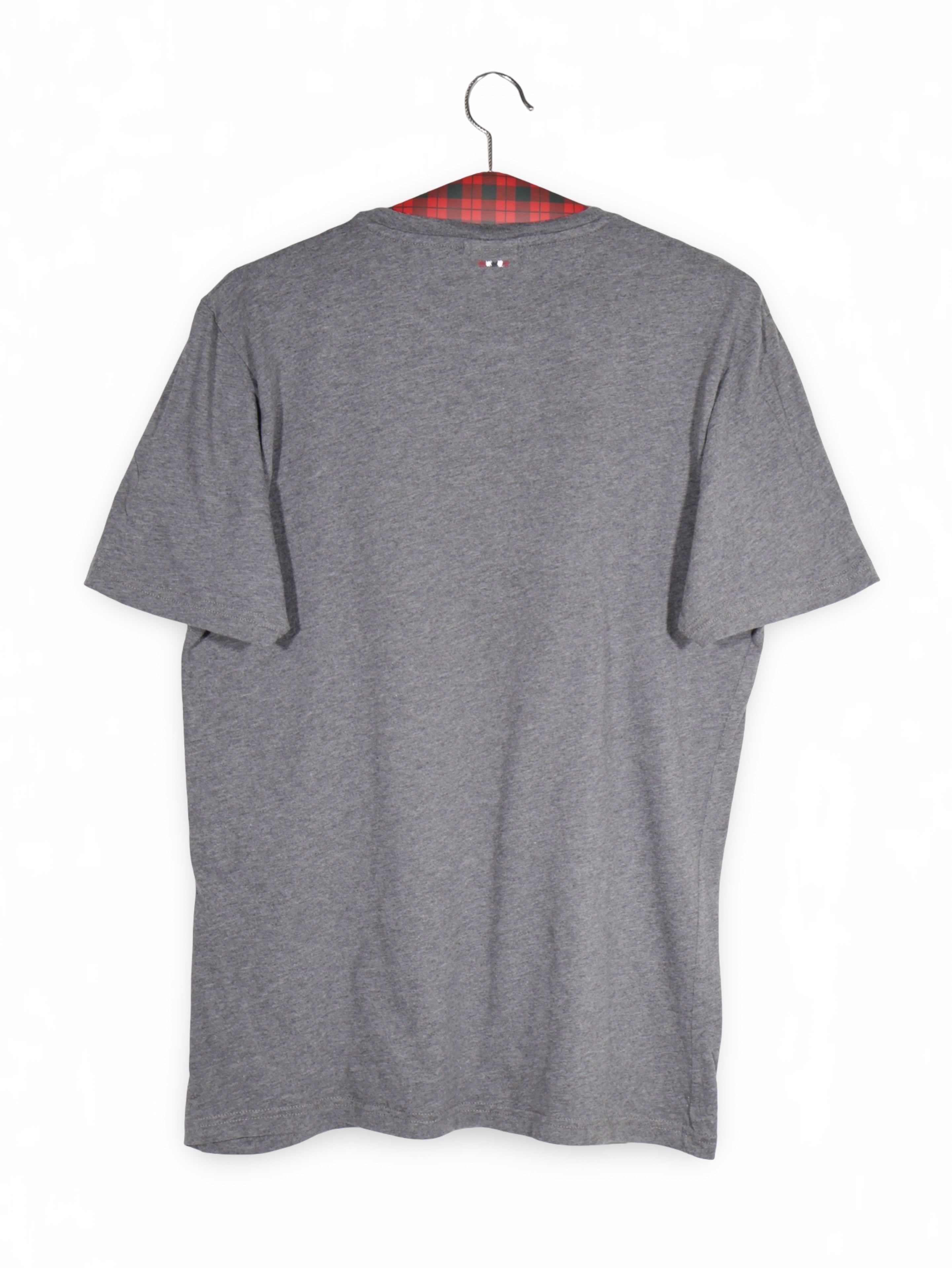 Tricou Napapijri gri cu imprimeu grafic – S – Bărbați - imagine 3