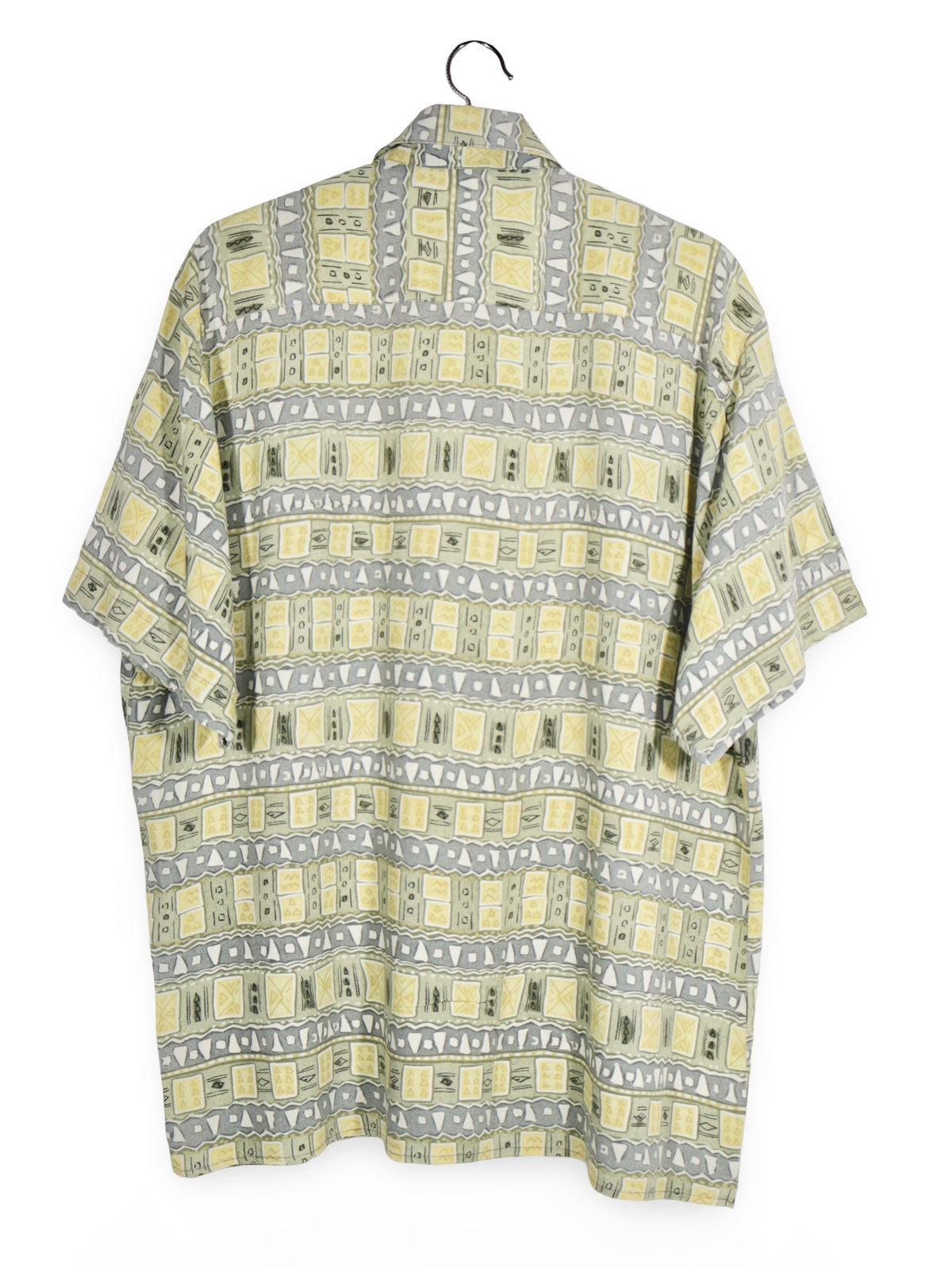 Cămașă Vintage cu imprimeu geometric multicolor – L – Bărbați - imagine 3