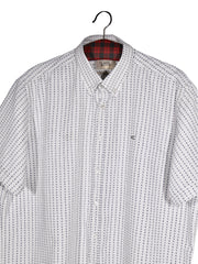 Cămașă Camel alb cu imprimeu geometric fin – XL – Bărbați - imagine 2