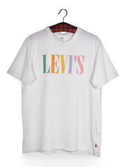 Tricou Levi's alb cu logo multicolor – M – Bărbați - imagine 2