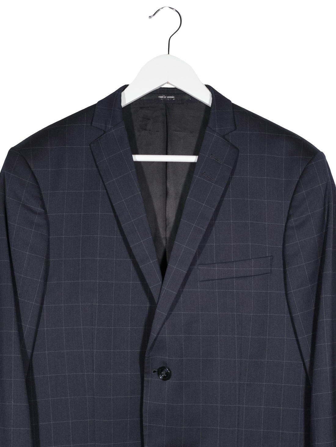 Sacou Tiger of Sweden bleumarin mărime L detaliu material și croială second-hand premium