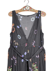 Rochie Desigual negru cu imprimeu multicolor mărime XL detaliu material și croială second-hand premium