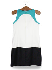 Rochie Guess by Marciano alb, turcoaz, negru mărime S vedere din spate second-hand premium