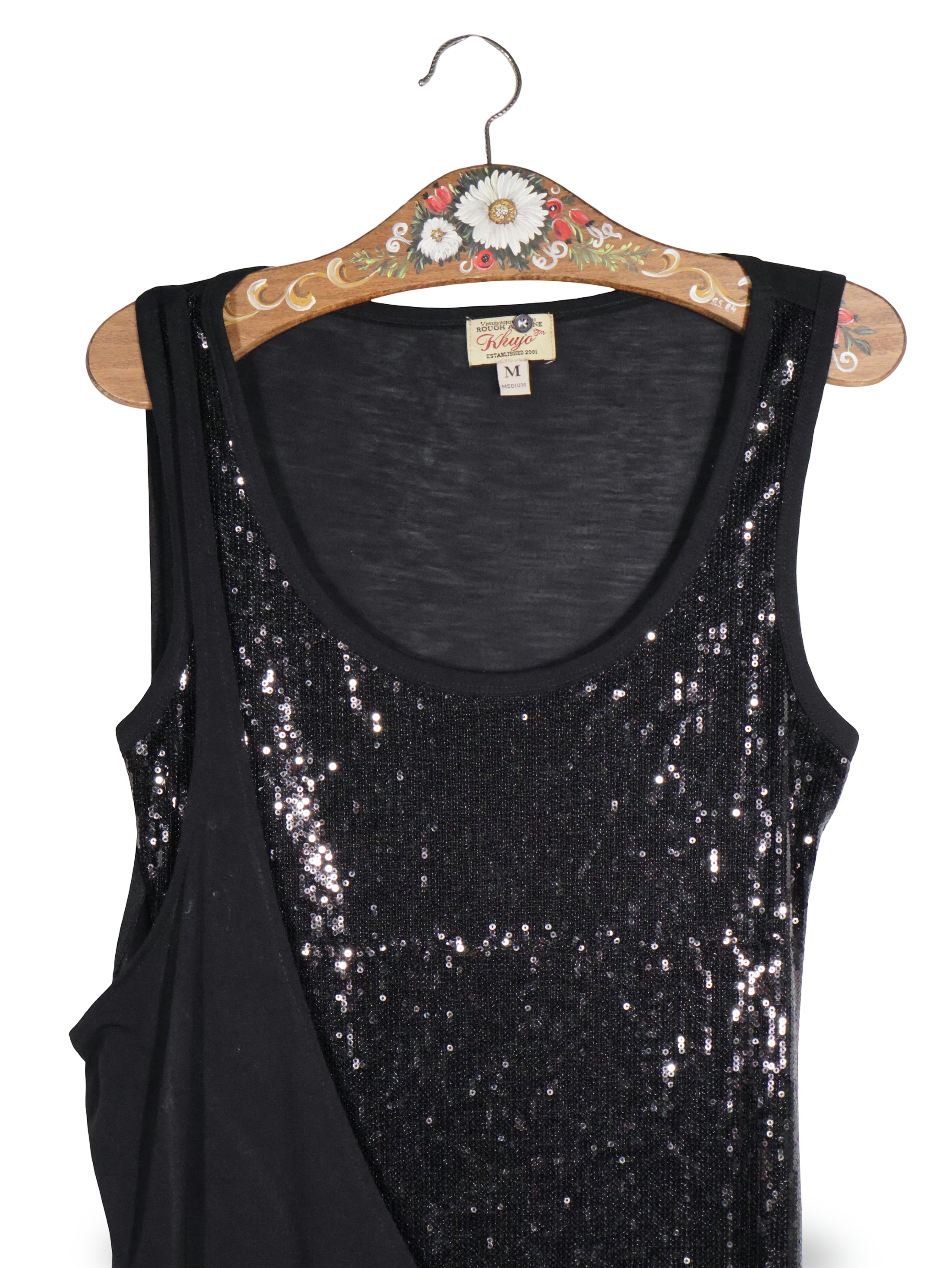 Rochie Khujo negru mărime M detaliu material și croială second-hand premium