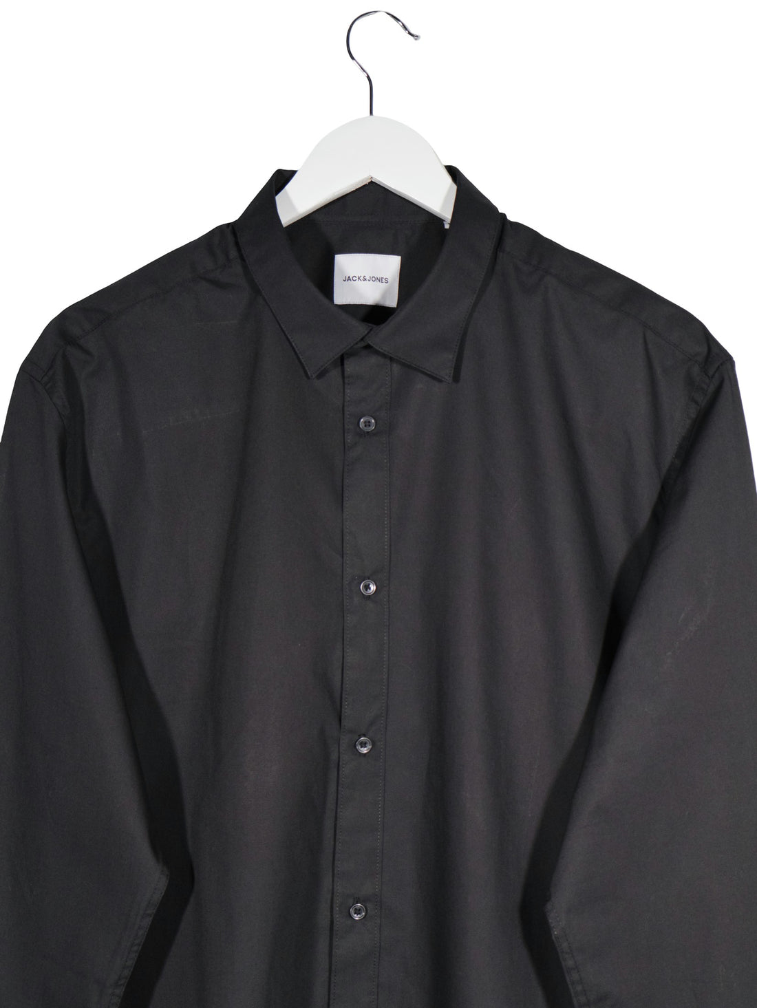 Camasa JACK&JONES negru mărime XL detaliu material și croială second-hand premium