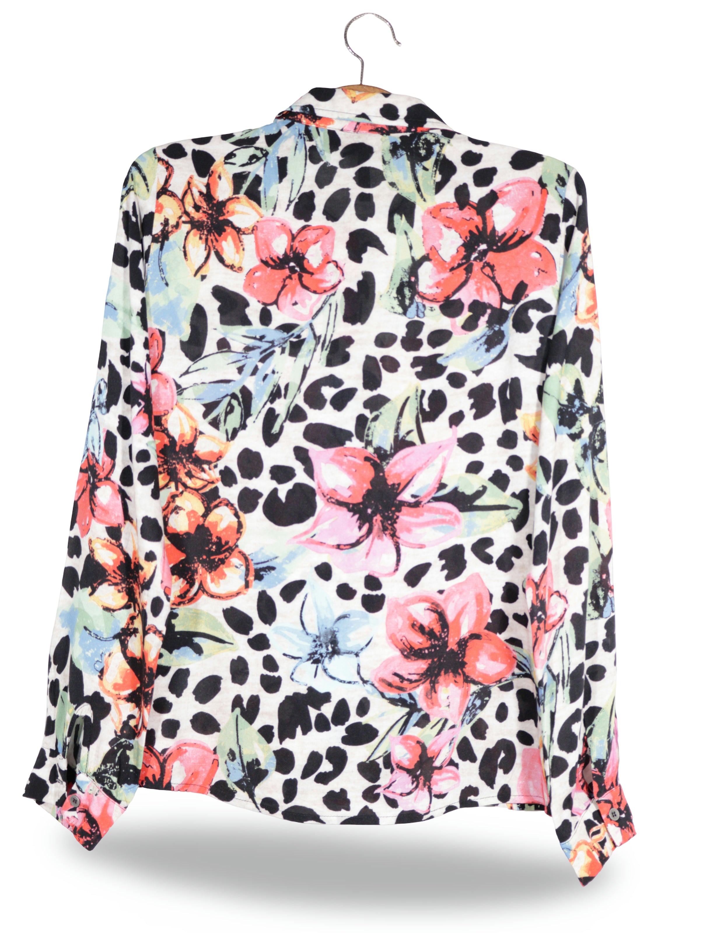 Camasa KEY LARGO alb, negru, roz, corai, albastru, verde pastel mărime S vedere din spate second-hand premium