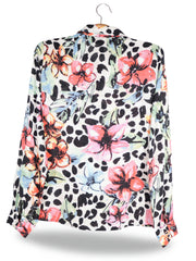 Camasa KEY LARGO alb, negru, roz, corai, albastru, verde pastel mărime S vedere din spate second-hand premium