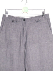 Pantaloni H&M gri mărime L detaliu material și croială second-hand premium