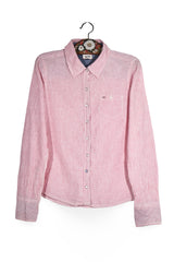 Cămașă - Tommy Hilfiger camasa in dungi roz din bumbac – M – Femei - fata