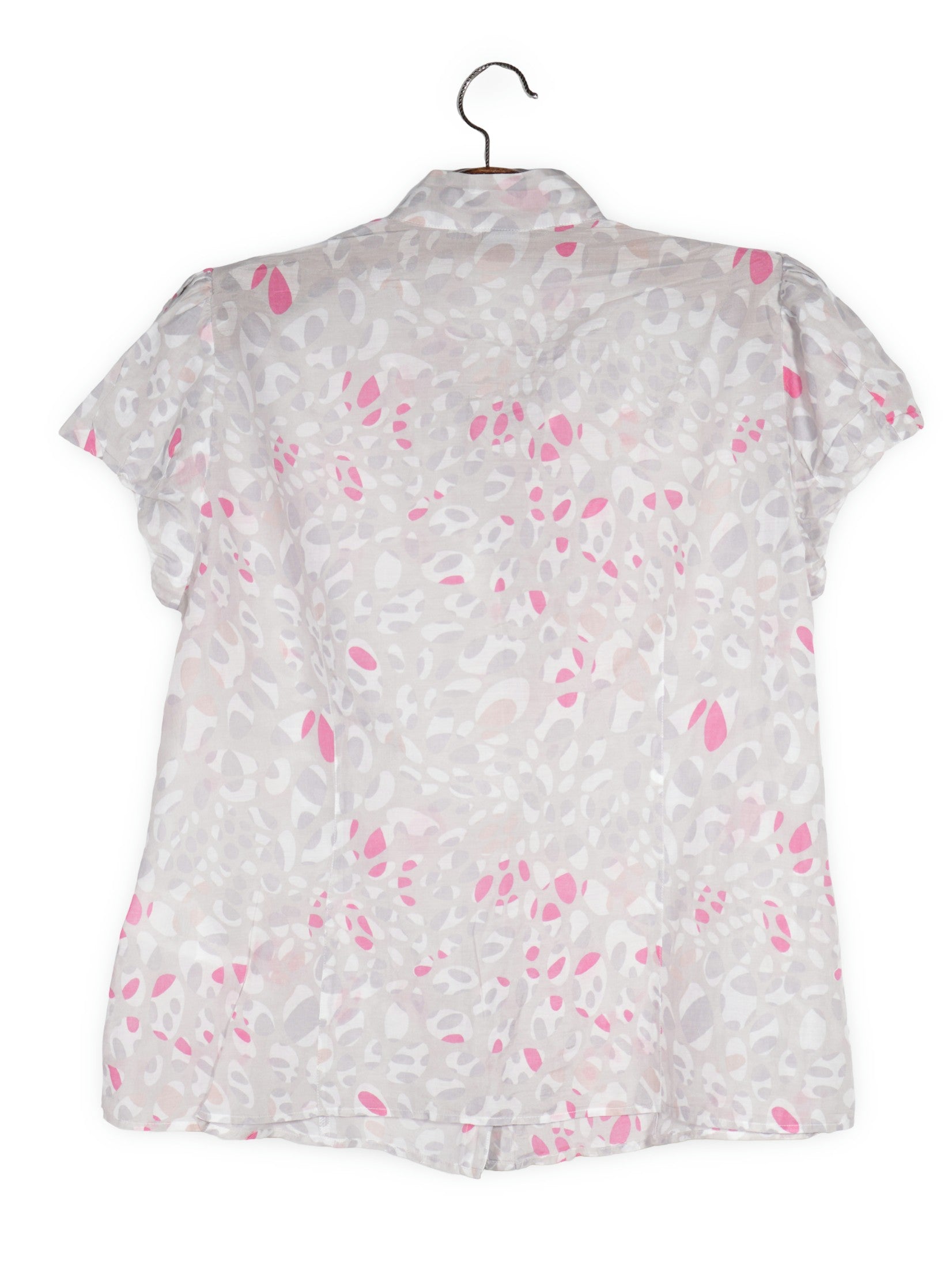 Bluza Selection by s.Oliver alb, roz, gri mărime L vedere din spate second-hand premium