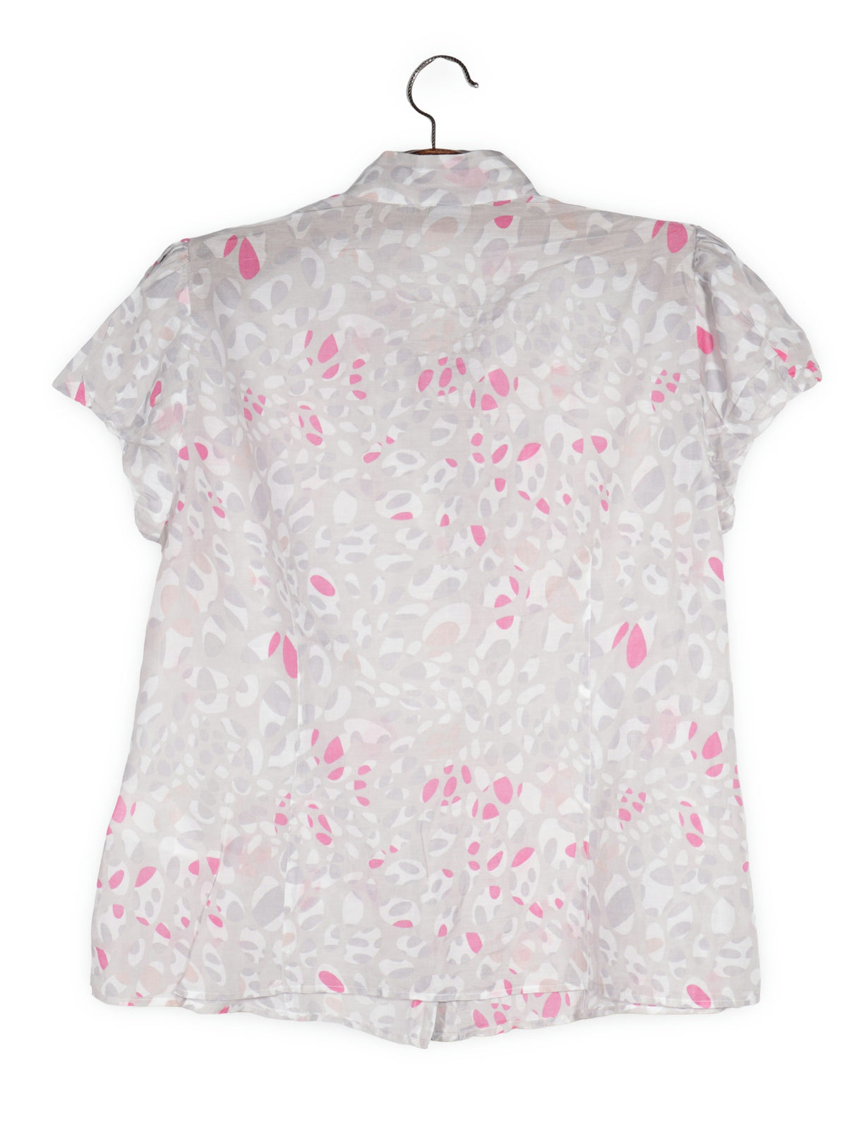 Bluza Selection by s.Oliver alb, roz, gri mărime L vedere din spate second-hand premium
