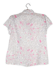 Bluza Selection by s.Oliver alb, roz, gri mărime L vedere din spate second-hand premium
