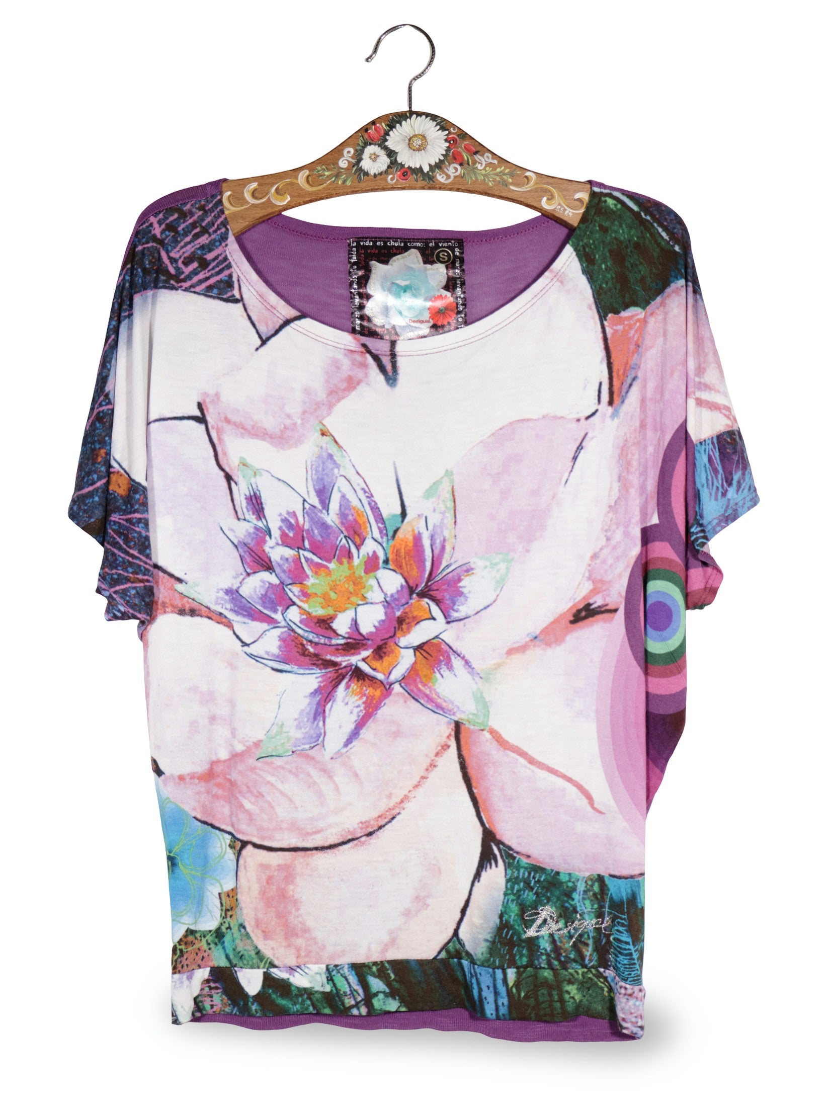 Bluza Desigual multicolor mărime S vedere din față second-hand premium